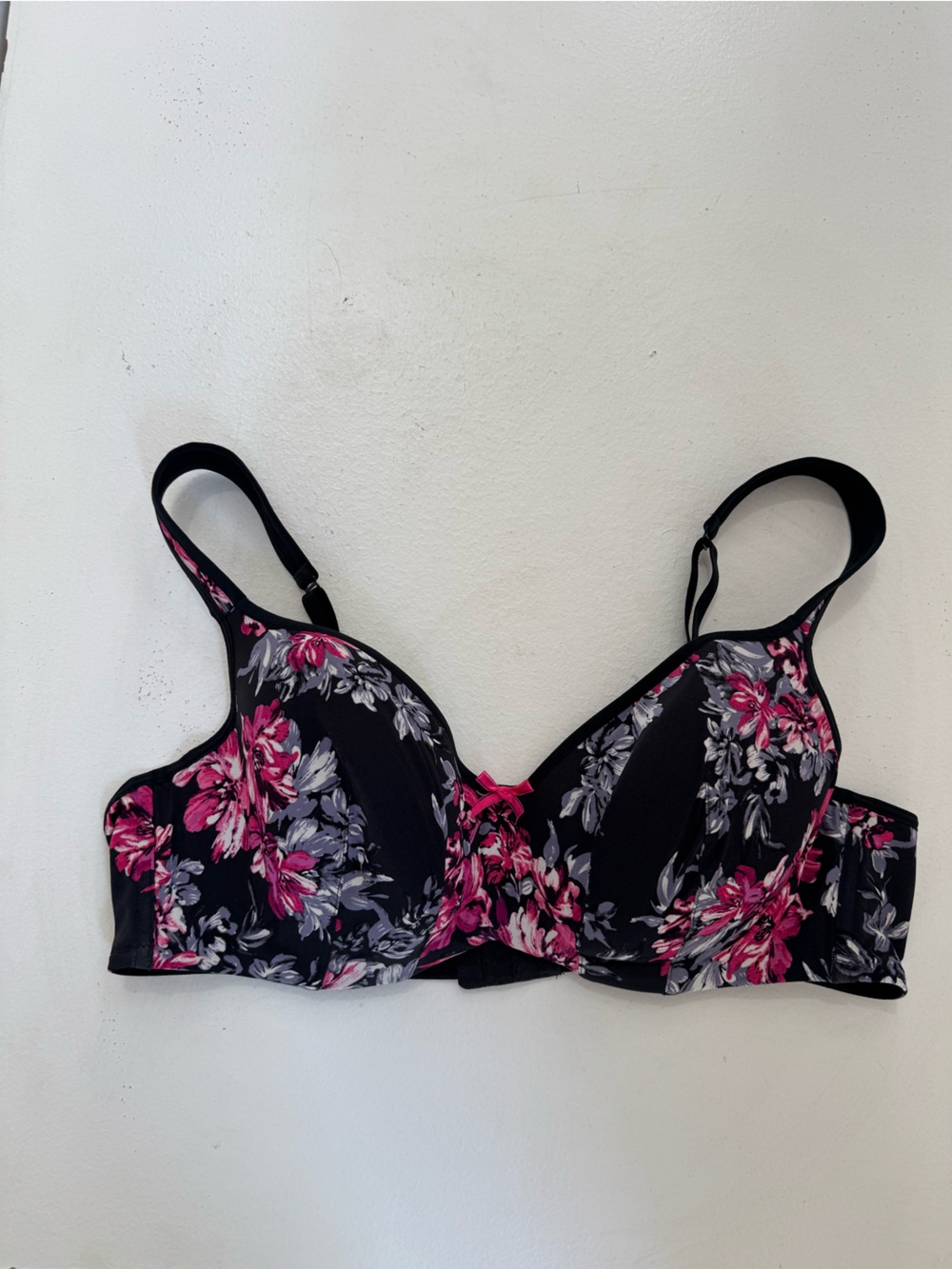 Cacique 44B lightly lined balconette bra floral